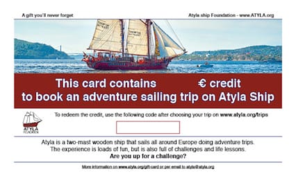 Targeta de regal Atyla Ship Compra Val de vacances únic, però regal instantani en línia