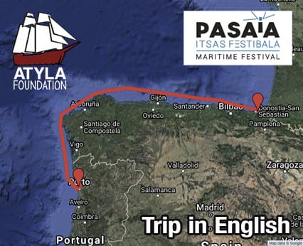 Viatge en vela Classic Ship Sail Adventure al mar Pla de vacances Reserva en línia exclusiva, 2022 Pasaia Porto Portugal País Basc