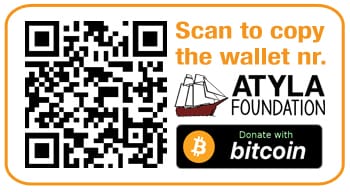 Codice QR Donare Bitcoin Atyla ENG