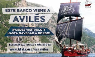 Cartell Atyla Visita vaixell Avilès Espanya Astúries