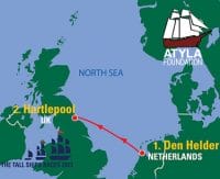Viaje en velero The Tall Ships Races 2023, De Den Helder a Hartlepool, Regata 1, Barco clásico, Oldtimer, Vacaciones de aventura en el mar, Comparar, Reservar en línea, Exclusivo, En español