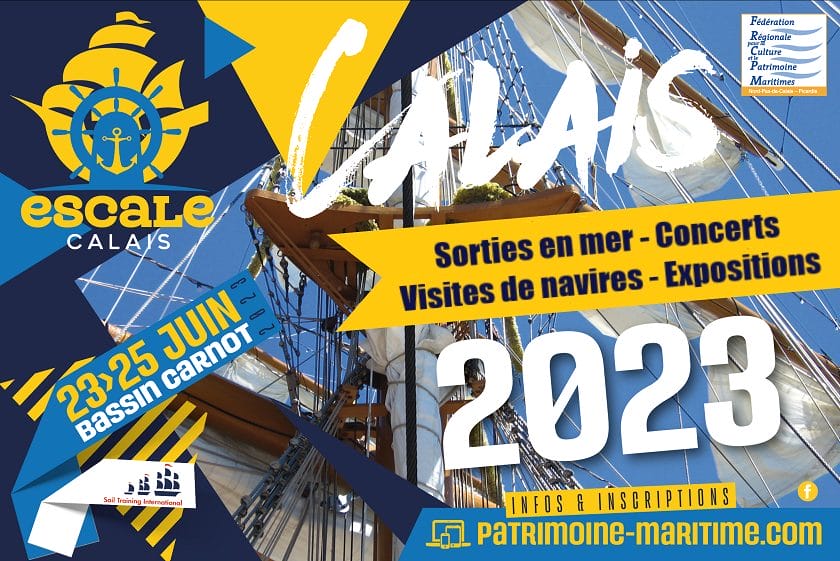 ESCALEa CALAIS 2023 Información Inscricións Barcos Voilers Excursións